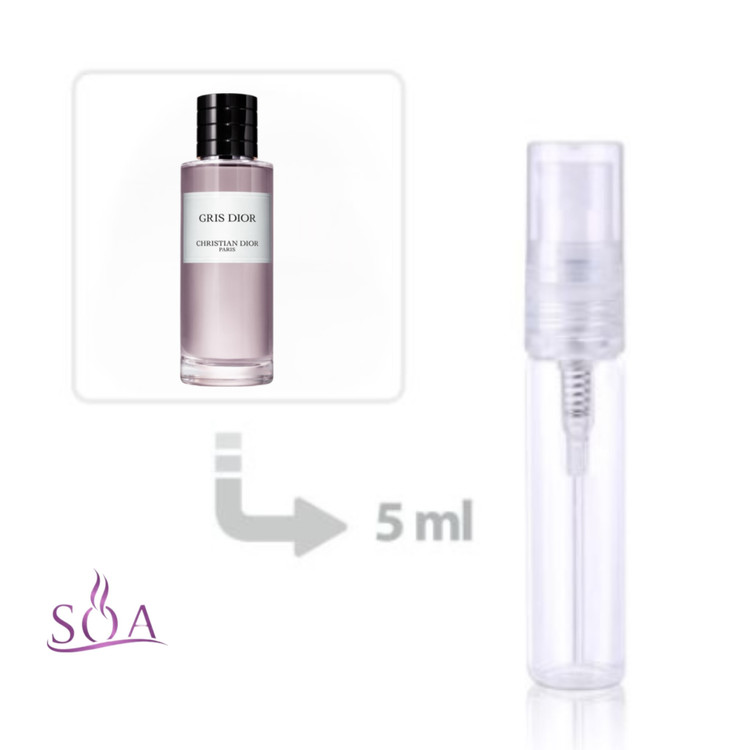 دکانت 5 میل عطر گریس دیور Gris Dior با رایحه گلی چوبی لوکس یونیسکس