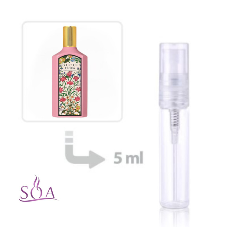 دکانت 5 میل عطر گوچی فلورا گورجس گاردنیا با رایحه گلی و شیرین زنانه