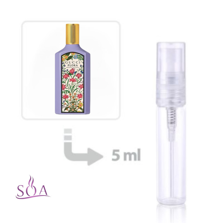 دکانت 5 میل عطر زنانه گوچی فلورا گورجس مگنولیا با رایحه گلی میوهای و لطیف