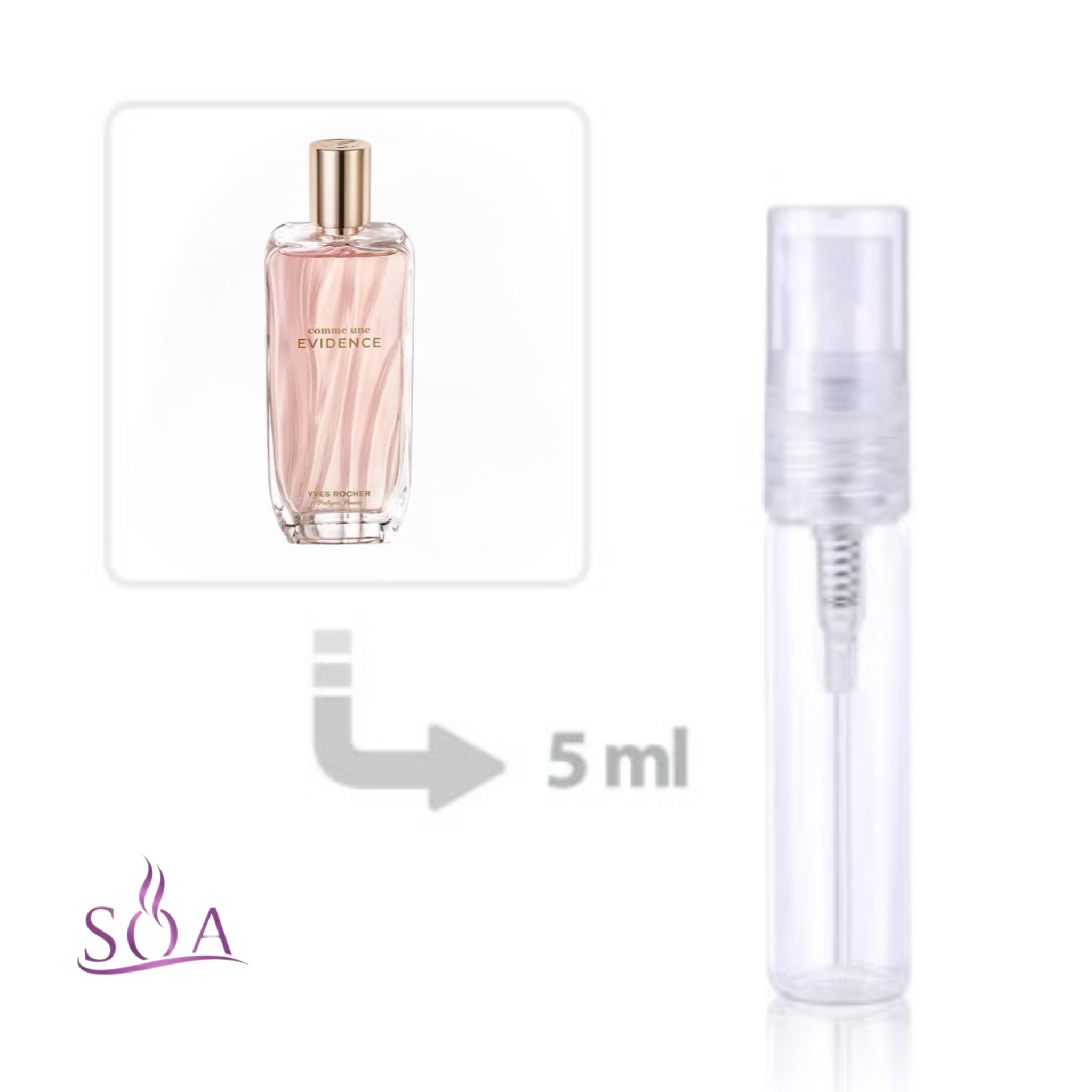 دکانت 5 میل عطر زنانه ایو روشه اویدنس اصل Yves Rocher Evidence