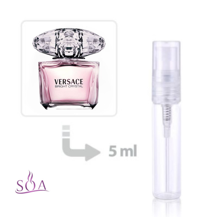 دکانت 5 میل عطر ورساچه برایت کریستال صورتی زنانه اصل در ظرف دستریز شیشه ای