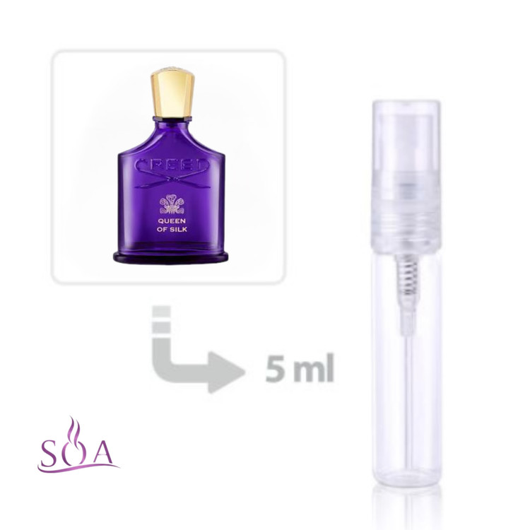 دکانت 5 میل عطر Creed Queen of Silk مناسب تست رایحه، حمل آسان و خرید اقتصادی
