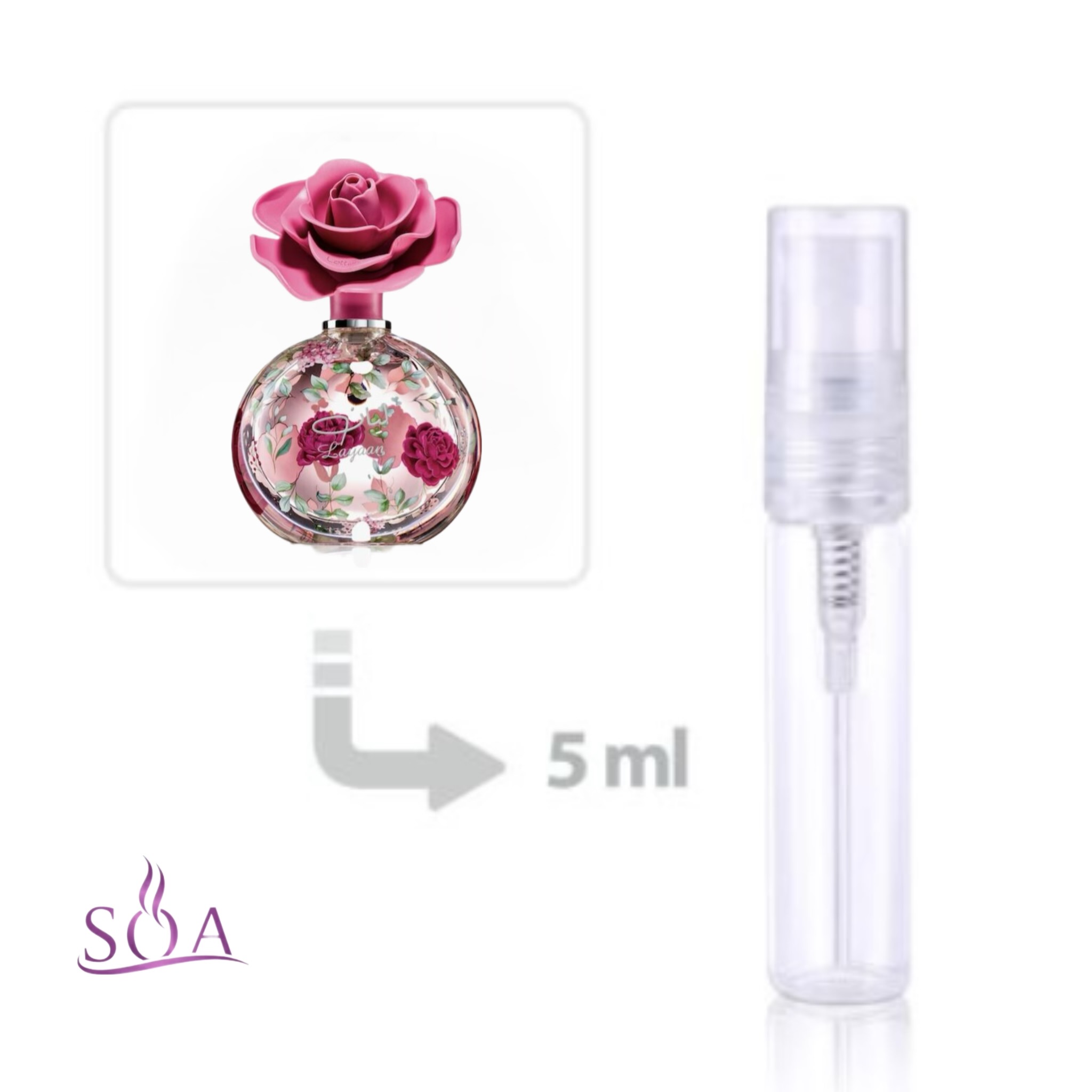 دکانت ۵ میل عطر لیان لطافه (Layaan Lattafa) در شیشه کوچک و قابل حمل
