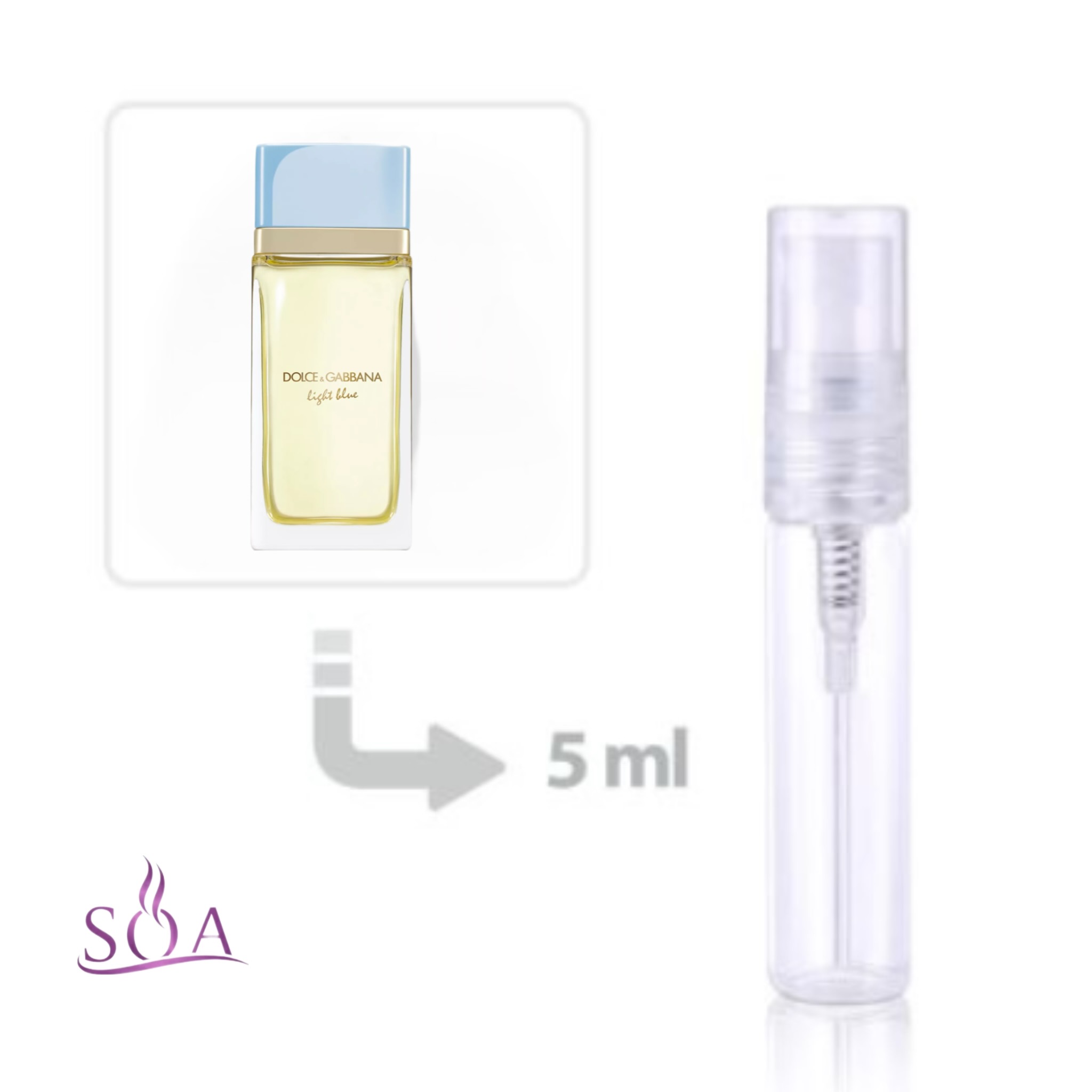 دکانت عطر دلچه گابانا لایت بلو زنانه 10 میل با رایحه خنک و مرکباتی Dolce Gabbana Light Blue