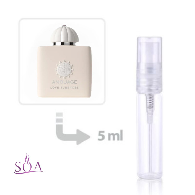 دکانت عطر آمواج لاو تیوبروز زنانه 10 میل با رایحه گلی و وانیلی Amouage Love Tuberose