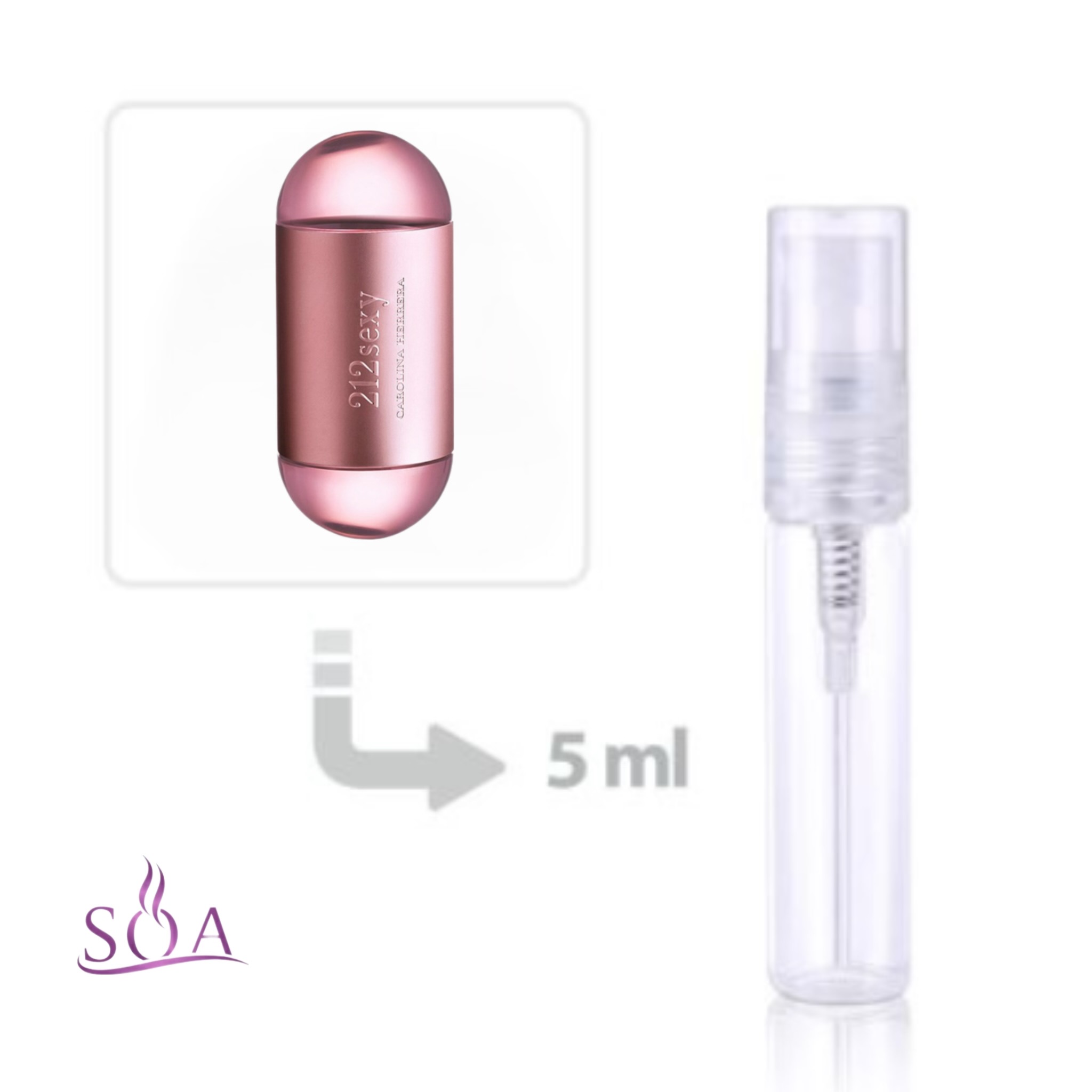 دکانت عطر کارولینا هررا 212 سکسی زنانه، خرید دستریز 5 و 10 میل اصل و اورجینال