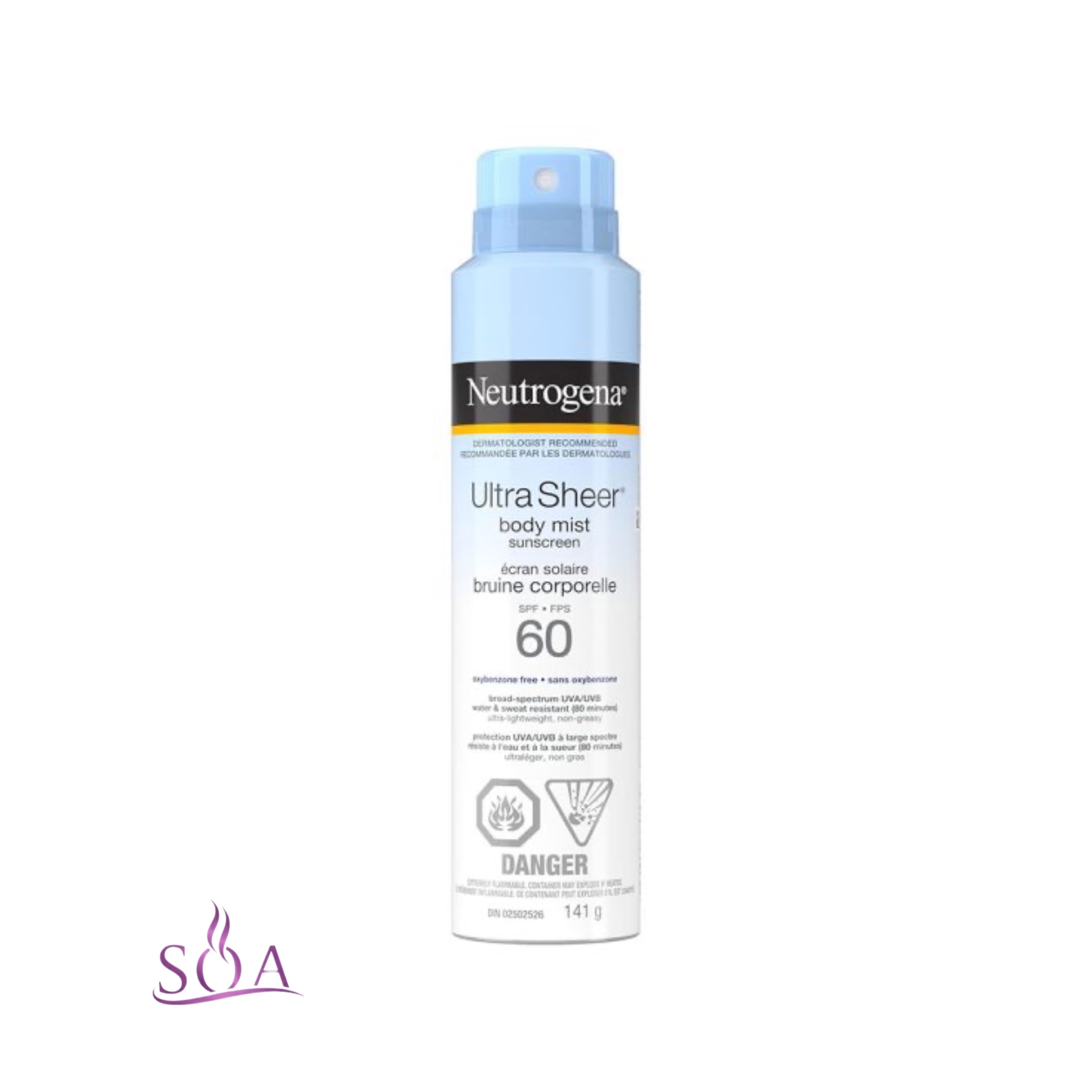 خريد اسپری ضد آفتاب نوتروژینا Ultra Sheer SPF 60 – جذب سریع و مقاوم در برابر آب
