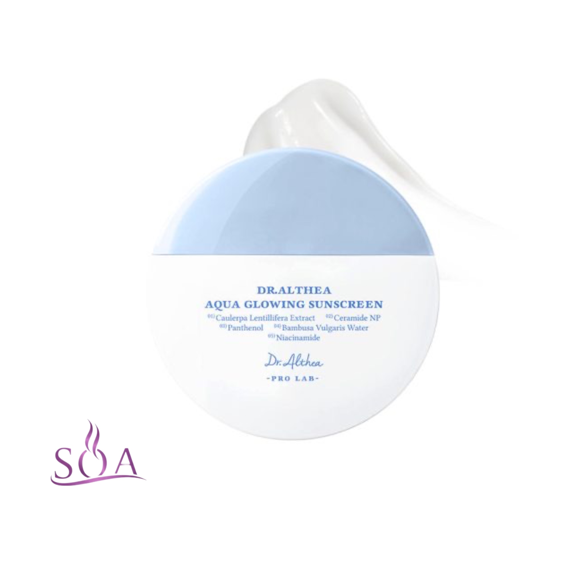 ضد آفتاب آبرسان و روشن کننده دکتر آلتیا Dr.Althea مدل Aqua Glowing حجم 45 میل