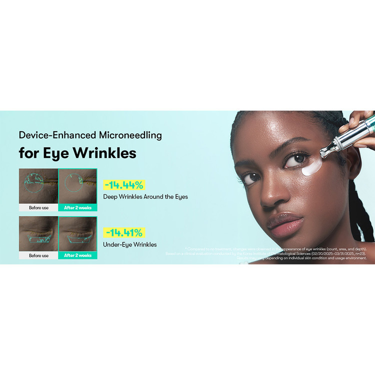 دور چشم ویبره دار PDRN وی تی کازمتیک آبرسان ترمیم کننده روشن کننده و جوانساز پوست VT Cosmetics PDRN Reedle Shot Eye Lifter