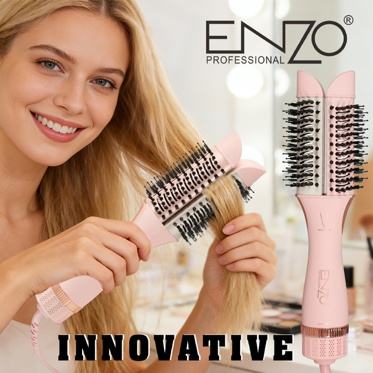 سشوار برسدار و حالتدهنده 3 کاره انزو مدل EN-501 | ENZO Professional 3 in 1 Ionic Hair Dryer Brush