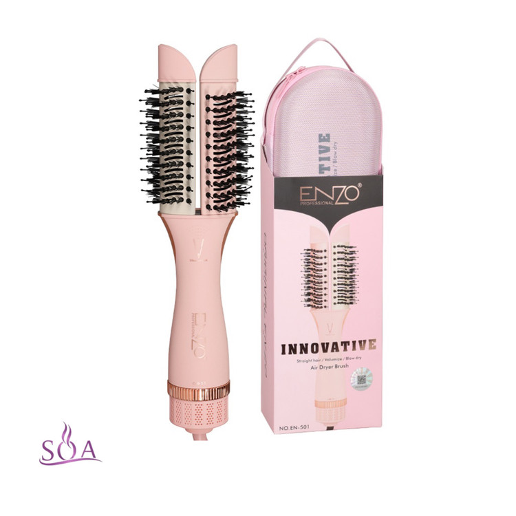 سشوار برسدار و حالتدهنده 3 کاره انزو مدل EN-501 | ENZO Professional 3 in 1 Ionic Hair Dryer Brush