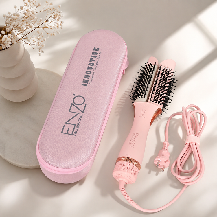 سشوار برسدار و حالتدهنده 3 کاره انزو مدل EN-501 | ENZO Professional 3 in 1 Ionic Hair Dryer Brush